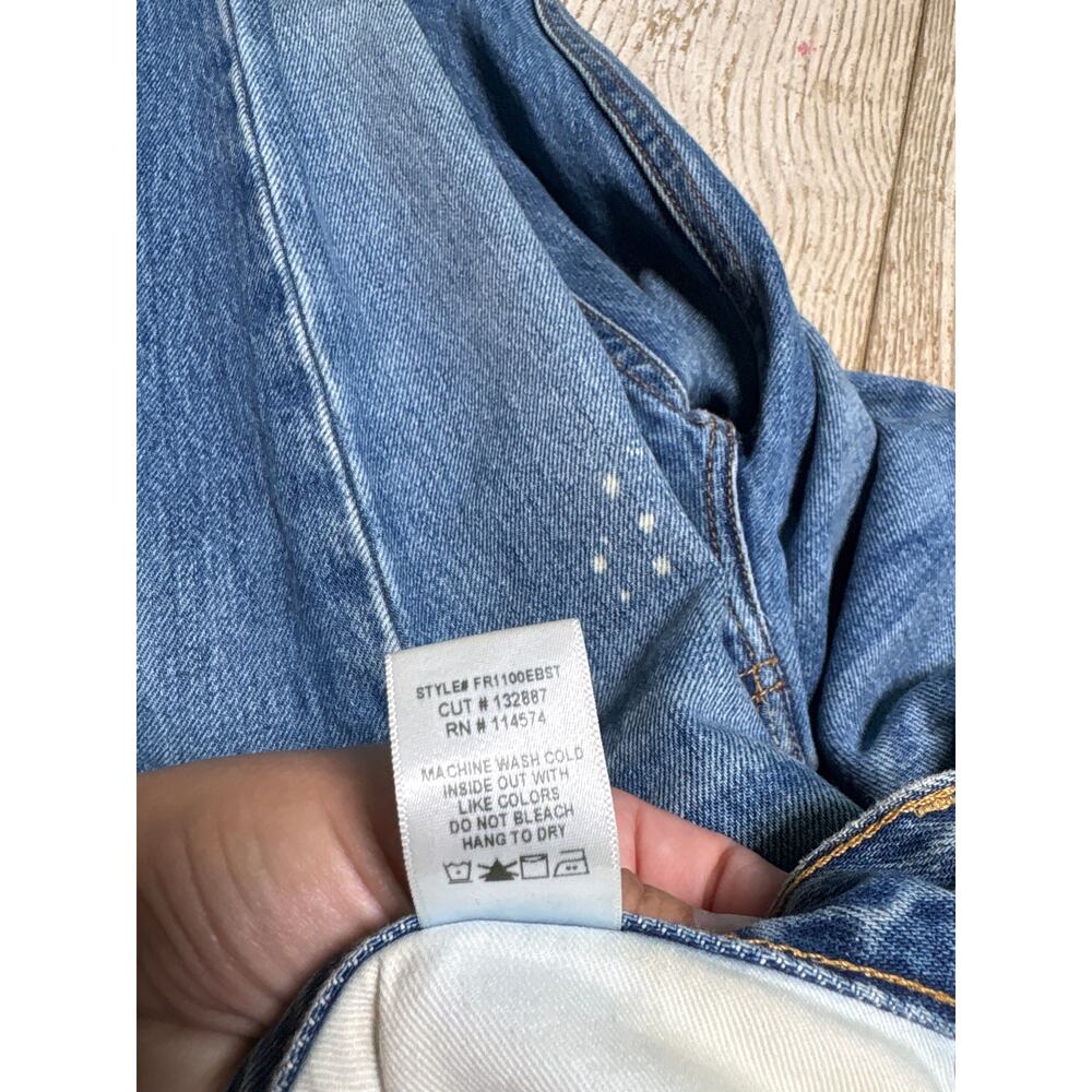 Noend Newport Jeans Size 27 Distressed Slim Straight Crop $158 100% Cotton - Picture 6 of 7